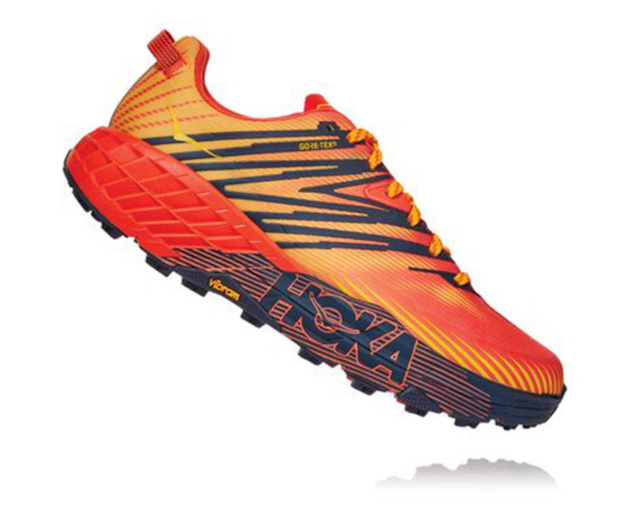 Tenis Trail Hoka One One Masculino Vermelhas - Speedgoat 4 Gore-Tex - 917-GBCSLI